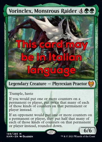 Mtg vorinclex monstrous - mtg,